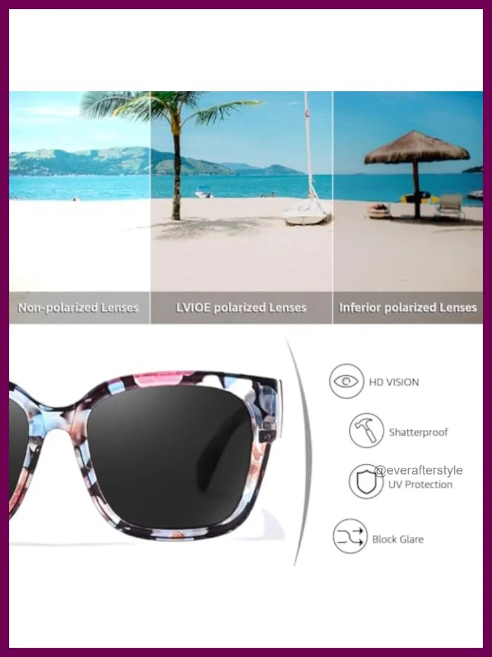 Polarized Fit Over Sunglasses for Women UV400 Protection TR90
